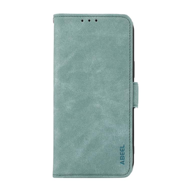 For iPhone 16e ABEEL Frosted Magnetic RFID Leather Phone Case(Cyan) - free shipping - PMC TechLife - Order now!