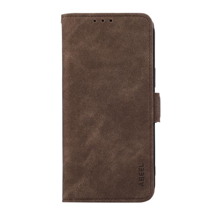 For iPhone 17 ABEEL Frosted Magnetic RFID Leather Phone Case(Brown) - free shipping - PMc TechLife - Order now!