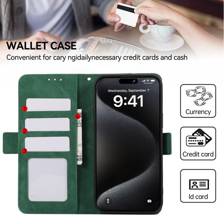 For iPhone 17 Air ABEEL Frosted Magnetic RFID Leather Phone Case(Green) - free shipping - PMc TechLife - Order now!