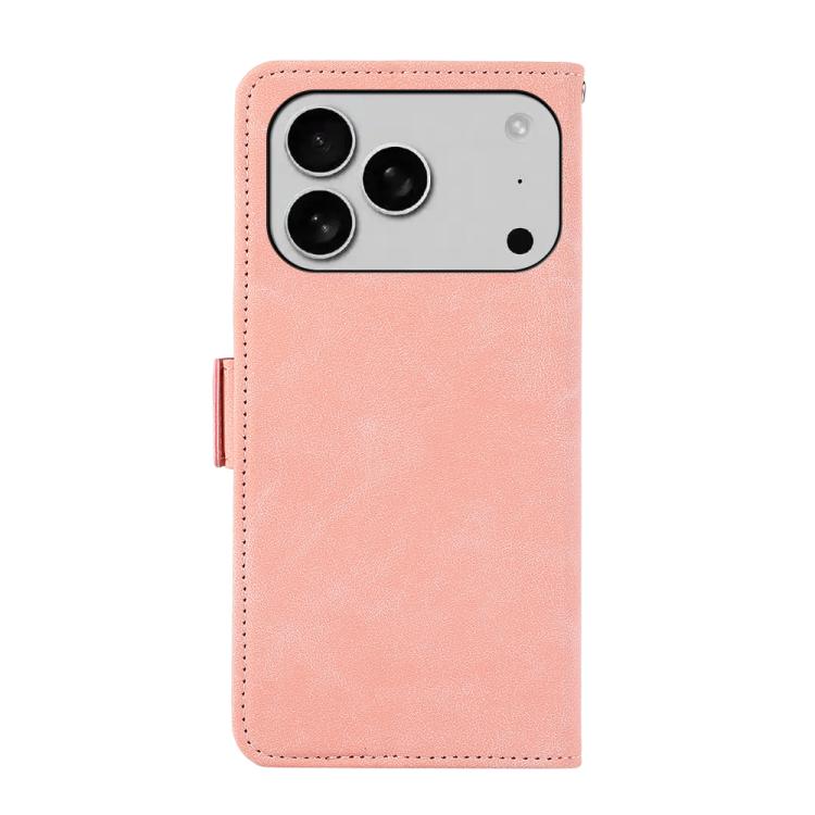 For iPhone 17 Pro ABEEL Frosted Magnetic RFID Leather Phone Case(Pink) - free shipping - PMc TechLife - Order now!