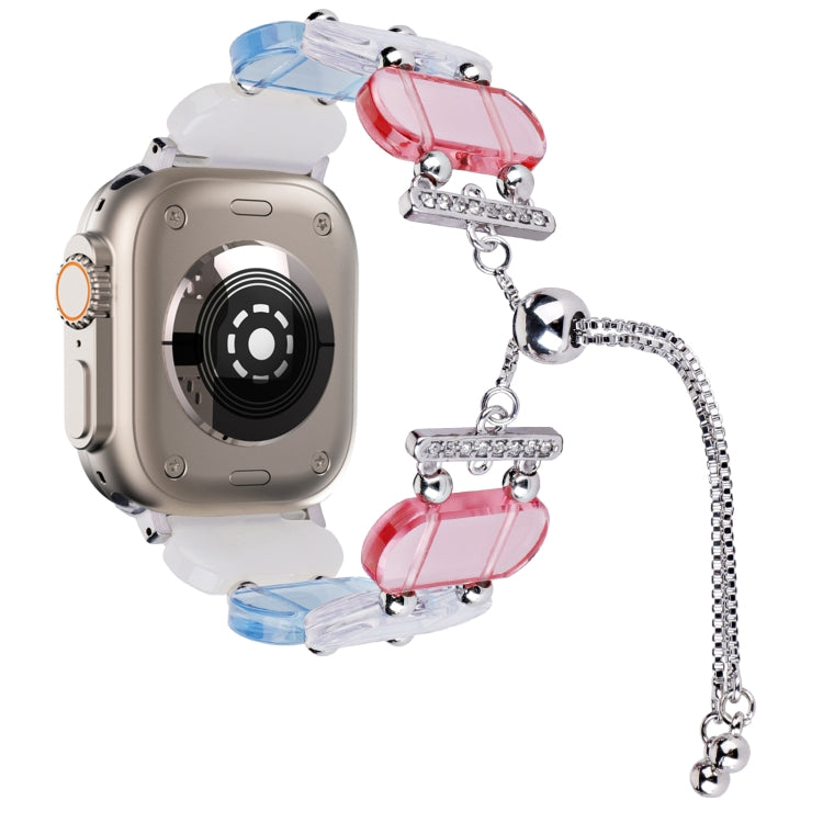 For Apple Watch Ultra 49mm Resin Retractable Chain Watch Band(Colors) - Watch Bands by PMC TechLife | Online Shopping South Africa | PMC TechLife