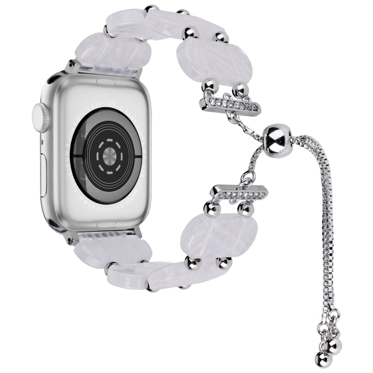 For Apple Watch Series 7 45mm Resin Retractable Chain Watch Band(Fluorescent) - free shipping - PMC TechLife - Order now!