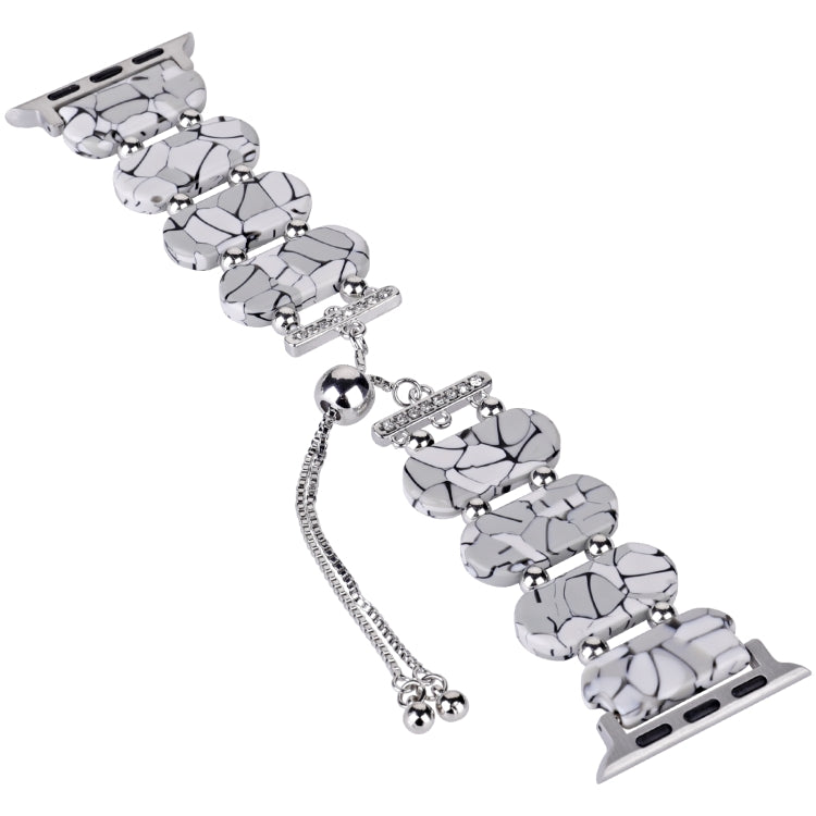 For Apple Watch Series 6 40mm Resin Retractable Chain Watch Band(Cracks) - Watch Bands by PMC TechLife | Online Shopping South Africa | PMC TechLife