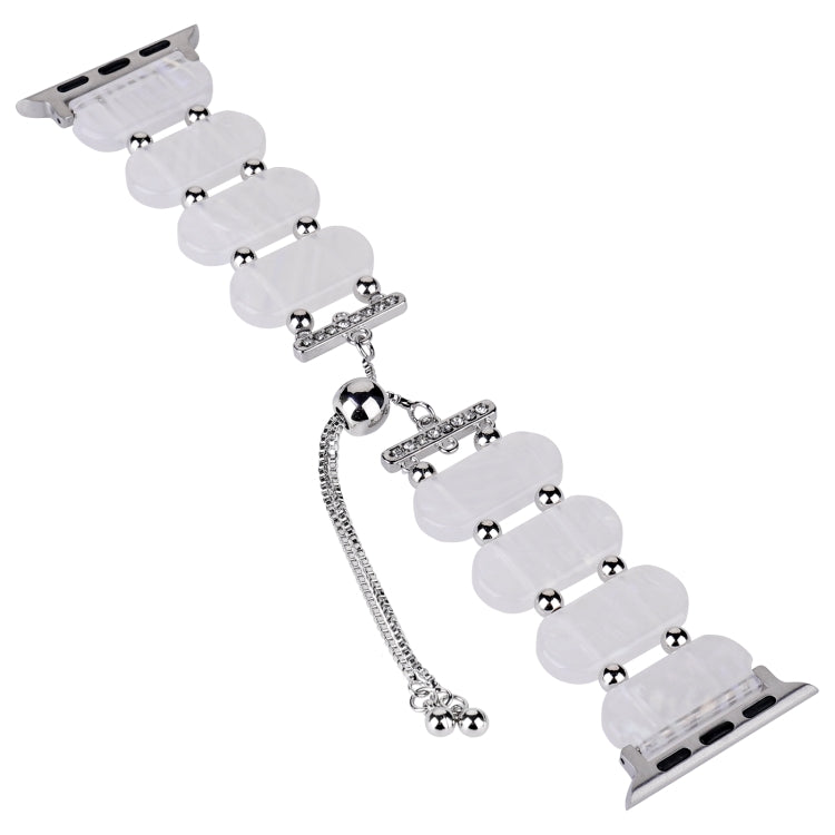 For Apple Watch Series 6 44mm Resin Retractable Chain Watch Band(Fluorescent) - Watch Bands by PMC TechLife | Online Shopping South Africa | PMC TechLife