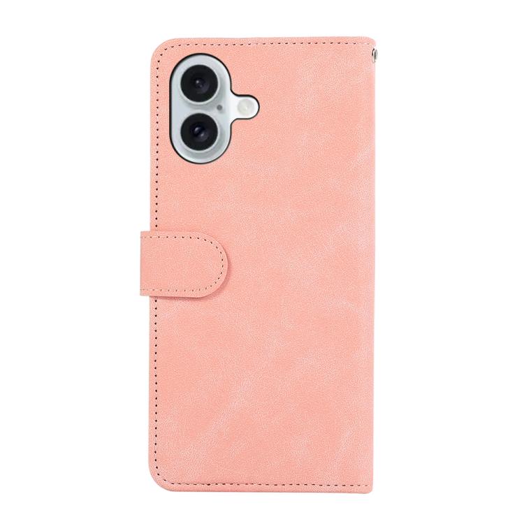 For iPhone 17 ABEEL Color Block Magnetic RFID Leather Phone Case(Pink-Cyan) - free shipping - PMc TechLife - Order now!