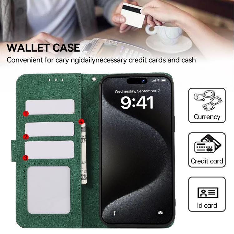 For iPhone 17 ABEEL Color Block Magnetic RFID Leather Phone Case(Green-Black) - free shipping - PMc TechLife - Order now!