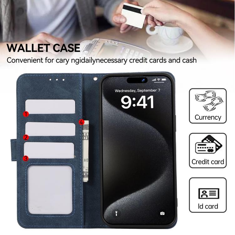 For iPhone 17 Air ABEEL Color Block Magnetic RFID Leather Phone Case(Blue-Brown) - free shipping - PMc TechLife - Order now!