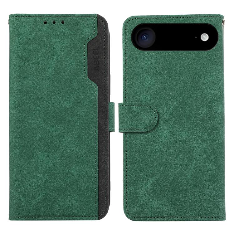 For iPhone 17 Air ABEEL Color Block Magnetic RFID Leather Phone Case(Green-Black) - free shipping - PMc TechLife - Order now!