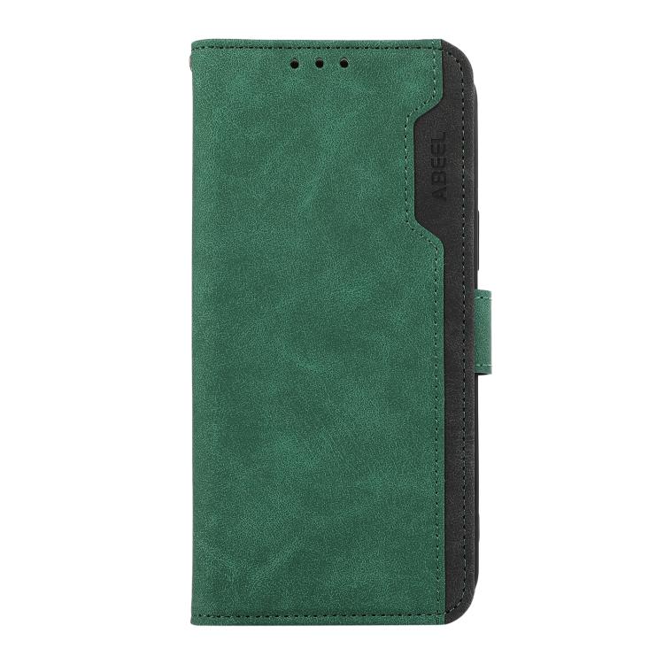 For iPhone 17 Air ABEEL Color Block Magnetic RFID Leather Phone Case(Green-Black) - free shipping - PMc TechLife - Order now!