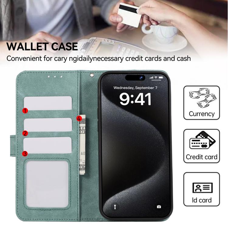For iPhone 17 Air ABEEL Color Block Magnetic RFID Leather Phone Case(Cyan-Pink) - free shipping - PMc TechLife - Order now!