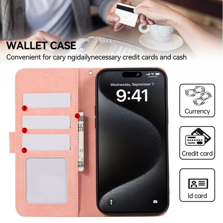 For iPhone 17 Pro Max ABEEL Color Block Magnetic RFID Leather Phone Case(Pink-Cyan) - free shipping - PMc TechLife - Order now!