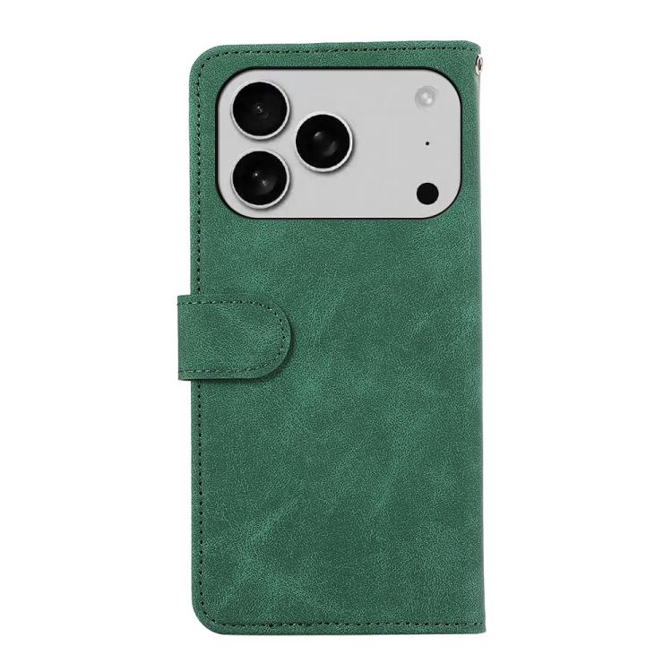 For iPhone 17 Pro Max ABEEL Color Block Magnetic RFID Leather Phone Case(Green-Black) - free shipping - PMc TechLife - Order now!
