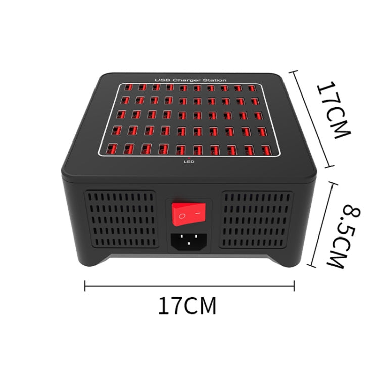 YFY-A77 250W 50 Ports USB Smart Charging Station(US Plug) - Multifunction Charger by PMC Jewellery | Online Shopping South Africa | PMC Jewellery | Buy Now Pay Later Mobicred