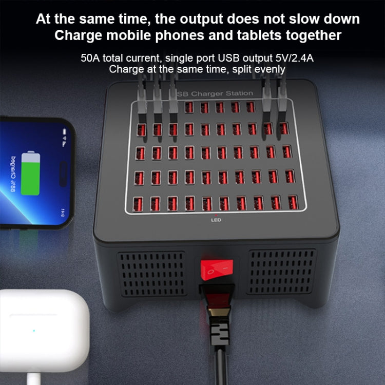 YFY-A77 250W 50 Ports USB Smart Charging Station(US Plug) - Multifunction Charger by PMC Jewellery | Online Shopping South Africa | PMC Jewellery | Buy Now Pay Later Mobicred