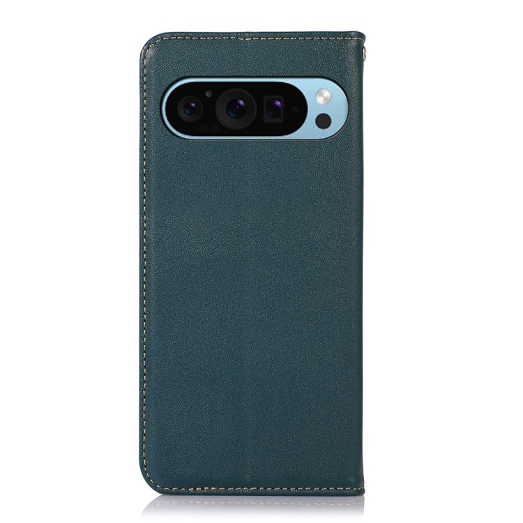 For Google Pixel 10 / 9 KHAZNEH Nappa Top Layer Cowhide Leather Phone Case(Green) - Google Cases by PMC TechLife | Online Shopping South Africa | PMC TechLife | Buy Now Pay Later Mobicred
