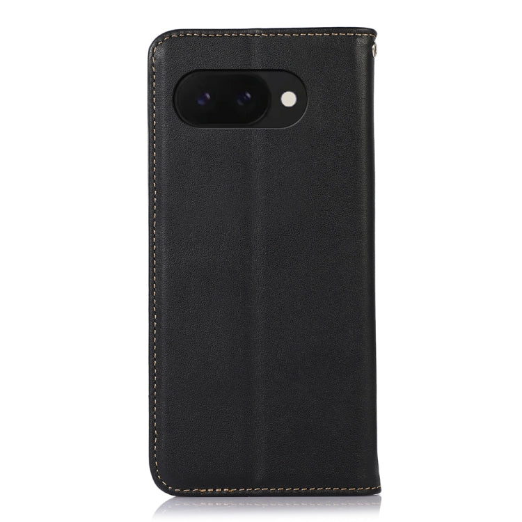 For Google Pixel 9a KHAZNEH Nappa Top Layer Cowhide Leather Phone Case(Black) - Google Cases by PMC TechLife | Online Shopping South Africa | PMC TechLife | Buy Now Pay Later Mobicred