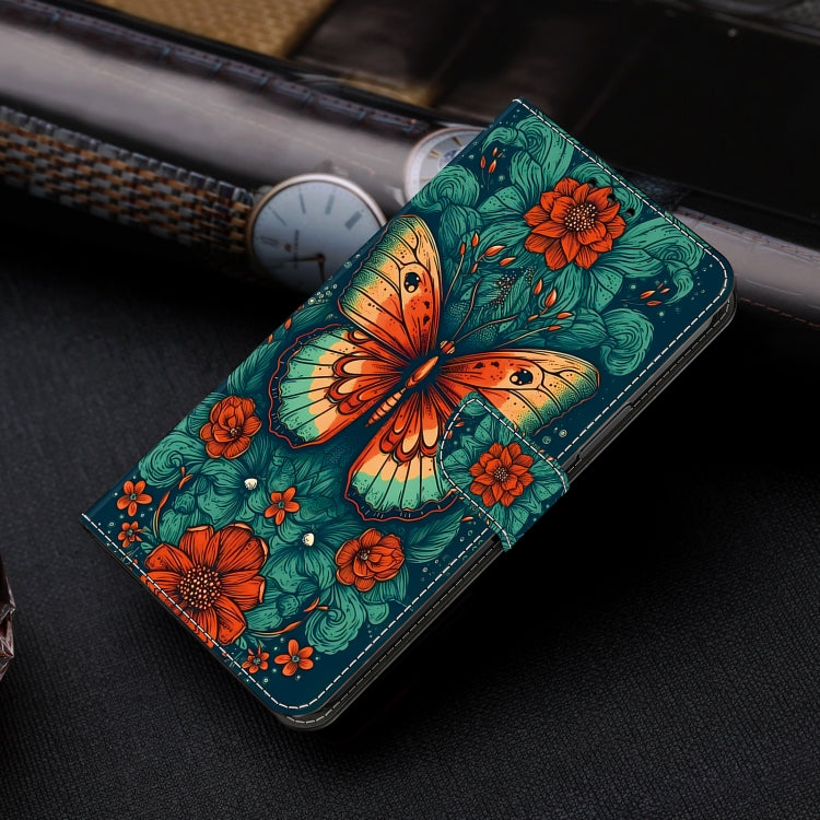 For Google Pixel 9 Crystal Painted Leather Phone case(Flower Butterfly) - Google Cases by PMC TechLife | Online Shopping South Africa | PMC TechLife | Buy Now Pay Later Mobicred