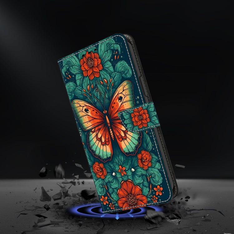 For Google Pixel 9 Crystal Painted Leather Phone case(Flower Butterfly) - Google Cases by PMC TechLife | Online Shopping South Africa | PMC TechLife | Buy Now Pay Later Mobicred