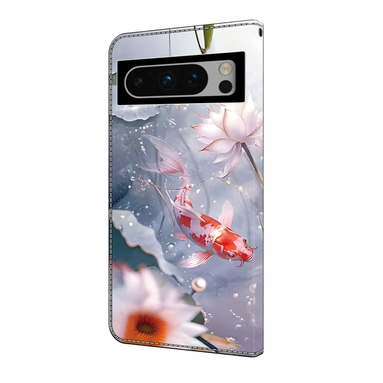 For Google Pixel 9 Pro Crystal Painted Leather Phone case(Koi) - Google Cases by PMC TechLife | Online Shopping South Africa | PMC TechLife | Buy Now Pay Later Mobicred