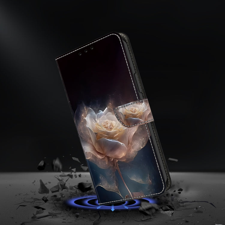 For Google Pixel 9 Pro Crystal Painted Leather Phone case(Peony) - Google Cases by PMC TechLife | Online Shopping South Africa | PMC TechLife | Buy Now Pay Later Mobicred