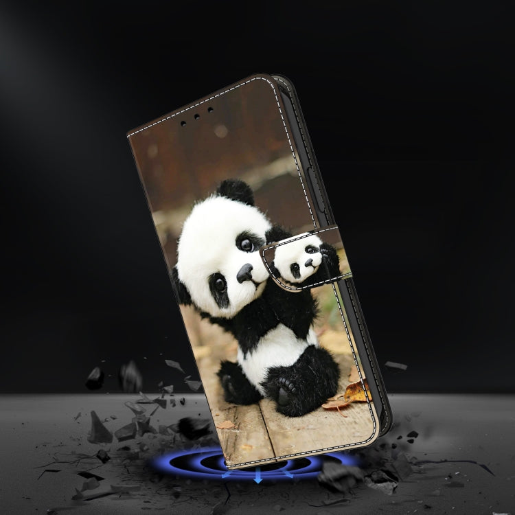 For Google Pixel 9 Pro Crystal Painted Leather Phone case(Panda) - Google Cases by PMC TechLife | Online Shopping South Africa | PMC TechLife | Buy Now Pay Later Mobicred