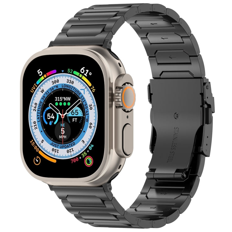 For Apple Watch Ultra 2 49mm I-Shaped Titanium Metal Watch Band(Black) - free shipping - PMC TechLife - Order now!
