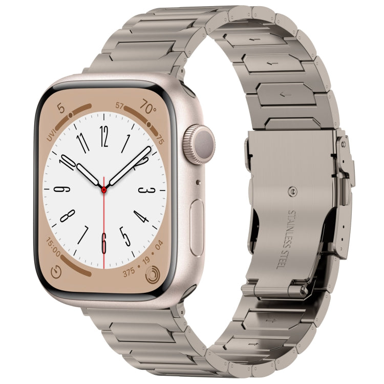 For Apple Watch Series 9 41mm I-Shaped Titanium Metal Watch Band(Titanium) - Watch Bands by PMC TechLife | Online Shopping South Africa | PMC TechLife
