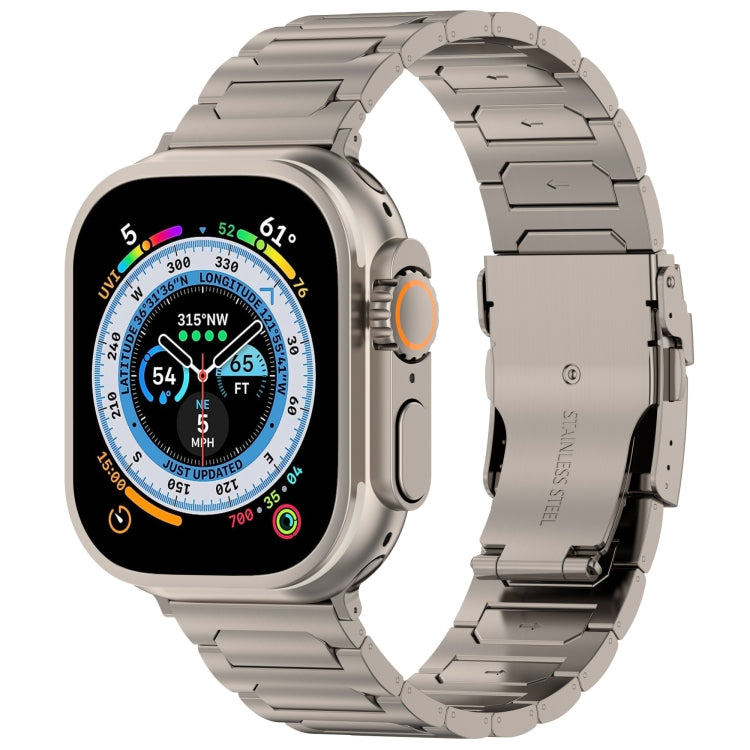 For Apple Watch Ultra 49mm I-Shaped Titanium Metal Watch Band(Titanium) - Watch Bands by PMC TechLife | Online Shopping South Africa | PMC TechLife