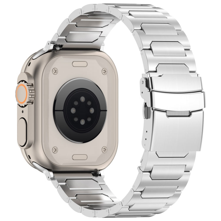 For Apple Watch Ultra 49mm I-Shaped Titanium Metal Watch Band(Silver) - Watch Bands by PMC TechLife | Online Shopping South Africa | PMC TechLife