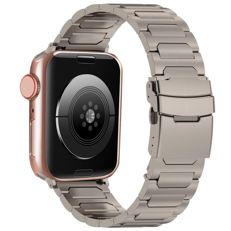 For Apple Watch Series 8 41mm I-Shaped Titanium Metal Watch Band(Titanium) - Watch Bands by PMC TechLife | Online Shopping South Africa | PMC TechLife