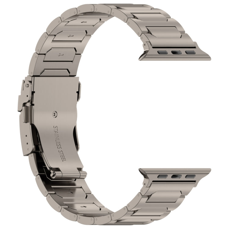 For Apple Watch Series 6 44mm I-Shaped Titanium Metal Watch Band(Titanium) - Watch Bands by PMC TechLife | Online Shopping South Africa | PMC TechLife