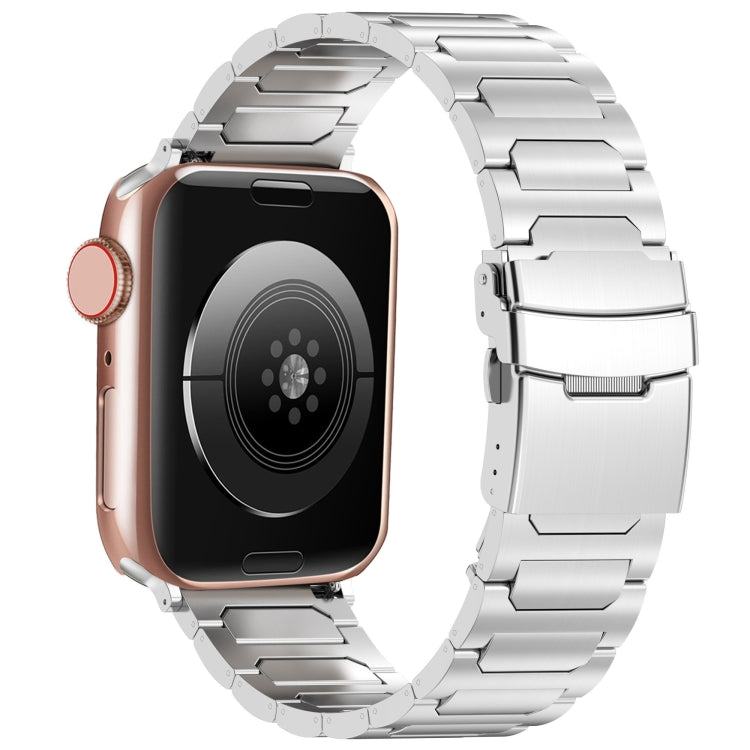 For Apple Watch Series 3 42mm I-Shaped Titanium Metal Watch Band(Silver) - Watch Bands by PMC TechLife | Online Shopping South Africa | PMC TechLife