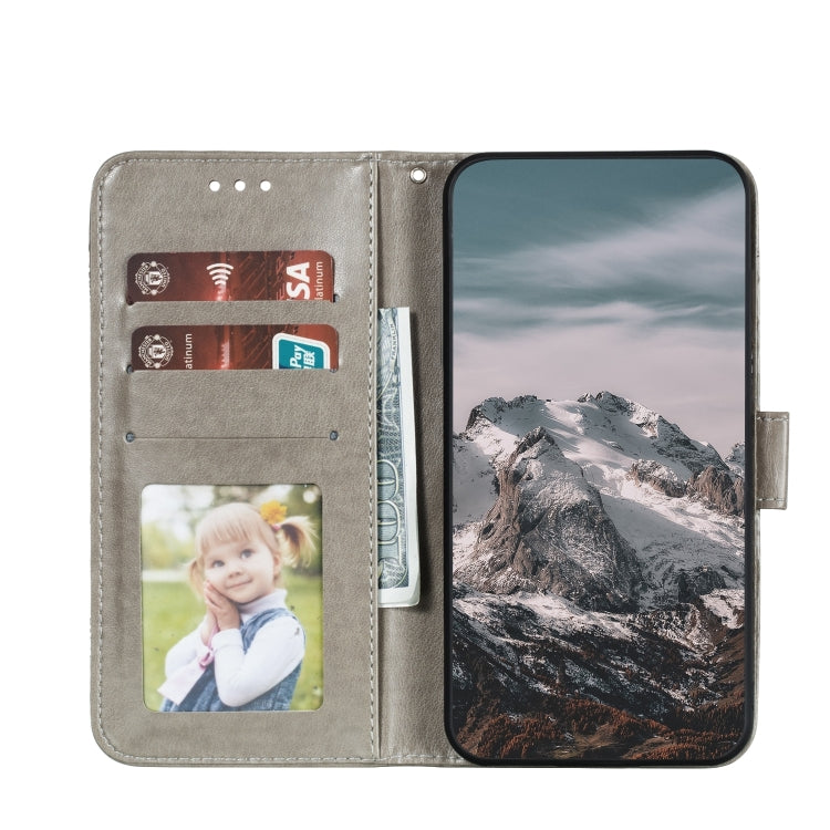 For Google Pixel 9 Pro Sun Mandala Embossing Pattern Phone Leather Case(Grey) - Google Cases by PMC TechLife | Online Shopping South Africa | PMC TechLife | Buy Now Pay Later Mobicred