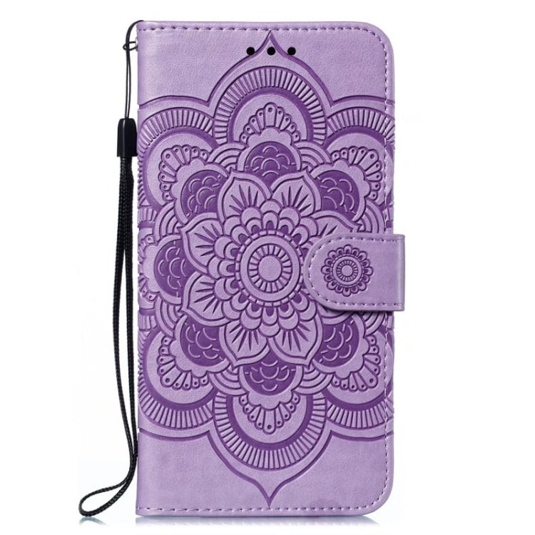 For Google Pixel 9 Pro Sun Mandala Embossing Pattern Phone Leather Case(Purple) - Google Cases by PMC TechLife | Online Shopping South Africa | PMC TechLife | Buy Now Pay Later Mobicred
