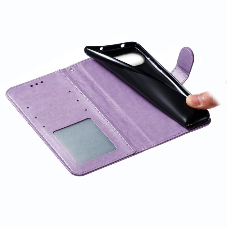 For Google Pixel 9 Pro Sun Mandala Embossing Pattern Phone Leather Case(Purple) - Google Cases by PMC TechLife | Online Shopping South Africa | PMC TechLife | Buy Now Pay Later Mobicred