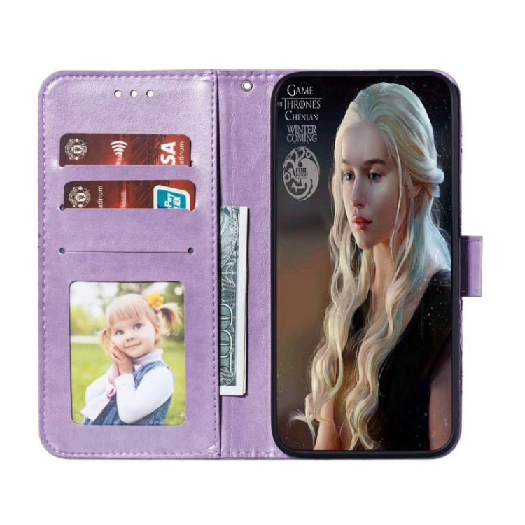 For Motorola Moto G Play 2024 Sun Mandala Embossing Pattern Phone Leather Case(Purple) - Motorola Cases by PMC Jewellery | Online Shopping South Africa | PMC Jewellery | Buy Now Pay Later Mobicred