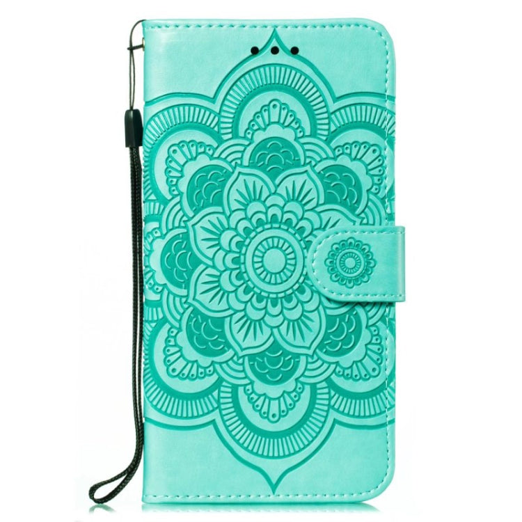 For Motorola Moto G Play 2024 Sun Mandala Embossing Pattern Phone Leather Case(Green) - Motorola Cases by PMC Jewellery | Online Shopping South Africa | PMC Jewellery | Buy Now Pay Later Mobicred