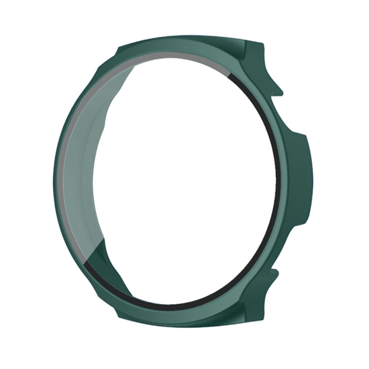 For Aigo Smart Watch V8 PC + Tempered Film Integrated Watch Protective Case(Dark Green) - Watch Case by PMC TechLife | Online Shopping South Africa | PMC TechLife