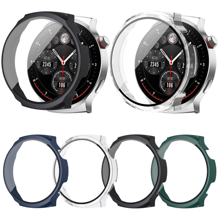 For Aigo Smart Watch V8 PC + Tempered Film Integrated Watch Protective Case(Dark Green) - Watch Case by PMC TechLife | Online Shopping South Africa | PMC TechLife