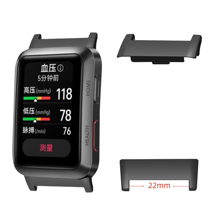 For Huawei Watch D 20mm 1 Pair Metal Watch Band Connector(Black) - Other Accessories by PMC TechLife | Online Shopping South Africa | PMC TechLife