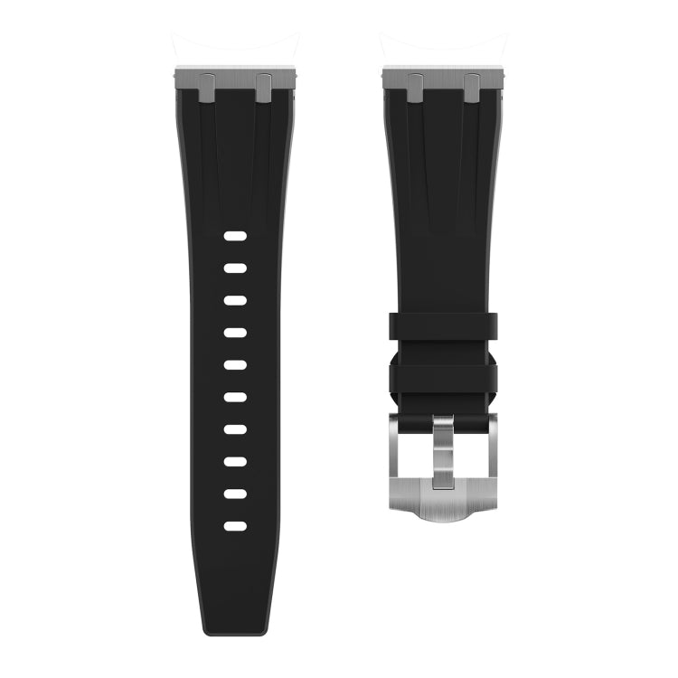 20mm Flat Head Silicone Watch Band(Silver Black) - free shipping - PMC TechLife - Order now!