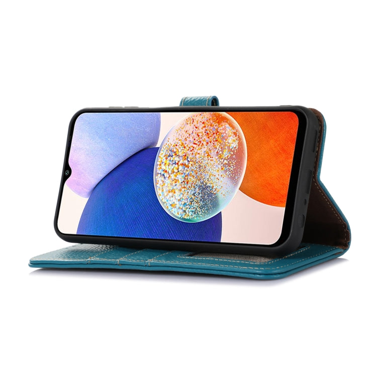 For Google Pixel 10 / 9 Genuine Leather Litchi Texture RFID Leather Phone Case(Blue) - Google Cases by PMC TechLife | Online Shopping South Africa | PMC TechLife | Buy Now Pay Later Mobicred