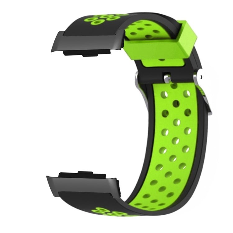 For Huawei Watch D Two Color Punched Silicone Watch Band(Black Green) - Watch Bands by PMC TechLife | Online Shopping South Africa | PMC TechLife