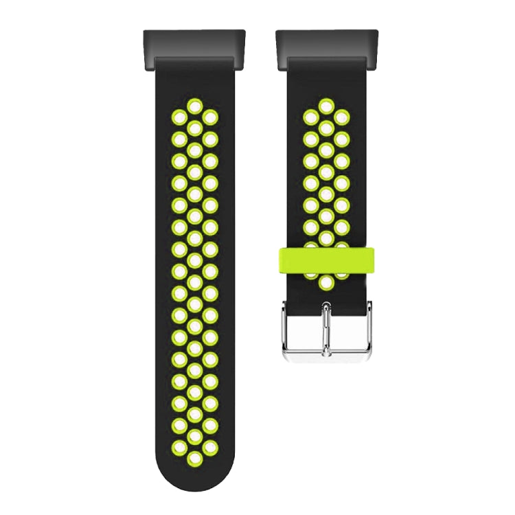For Huawei Watch D Two Color Punched Silicone Watch Band(Black Green) - Watch Bands by PMC TechLife | Online Shopping South Africa | PMC TechLife
