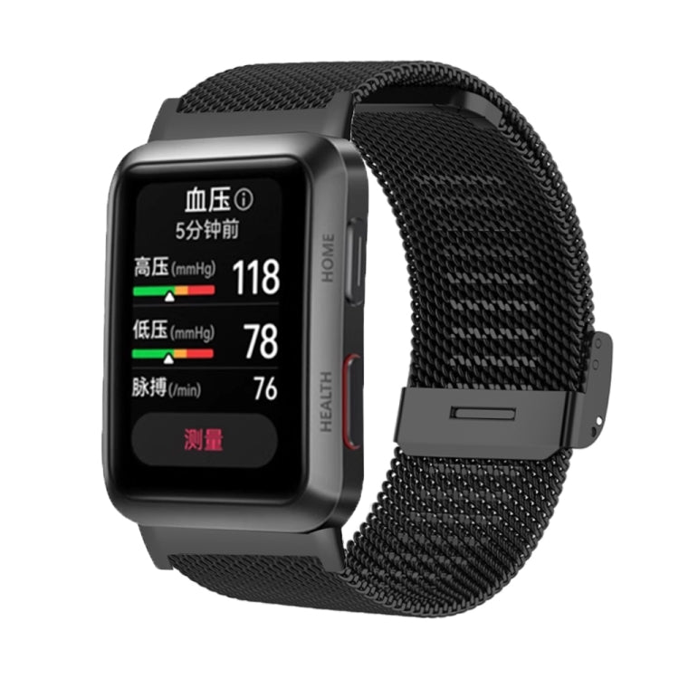 For Huawei Watch D Milan Metal Steel Mesh Watch Band(Black) - Watch Bands by PMC TechLife | Online Shopping South Africa | PMC TechLife