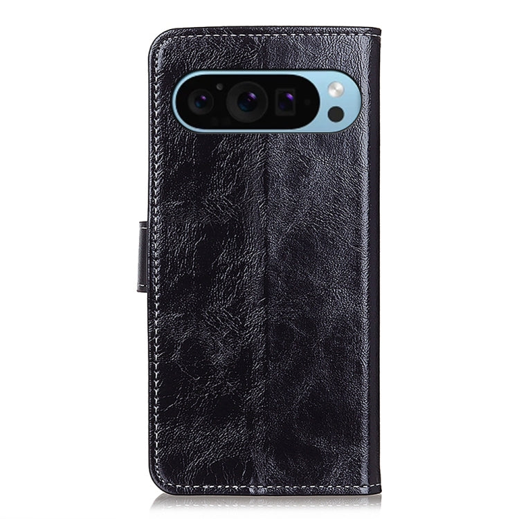For Google Pixel 9 Retro Crazy Horse Texture Flip Leather Phone Case(Black) - Google Cases by PMC TechLife | Online Shopping South Africa | PMC TechLife | Buy Now Pay Later Mobicred
