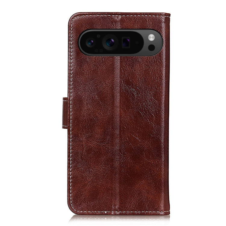 For Google Pixel 9 Pro Retro Crazy Horse Texture Flip Leather Phone Case(Brown) - Google Cases by PMC TechLife | Online Shopping South Africa | PMC TechLife | Buy Now Pay Later Mobicred