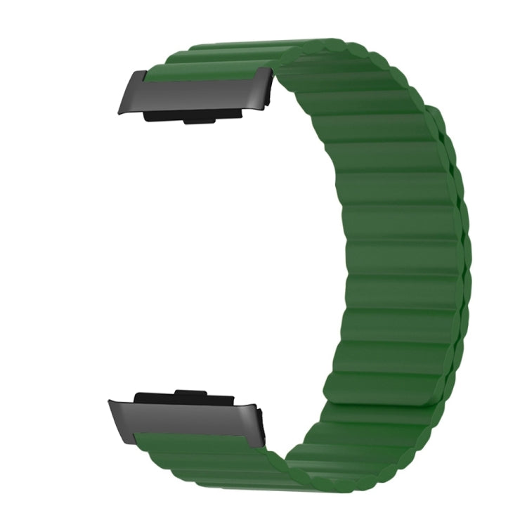 For Huawei Watch D Magnetic Silicone Watch Band(Army Green) - Watch Bands by PMC TechLife | Online Shopping South Africa | PMC TechLife