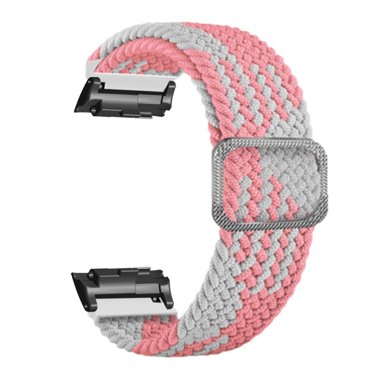 For Huawei Watch D Adjustable Woven Nylon Watch Band(Pink White) - Watch Bands by PMC TechLife | Online Shopping South Africa | PMC TechLife