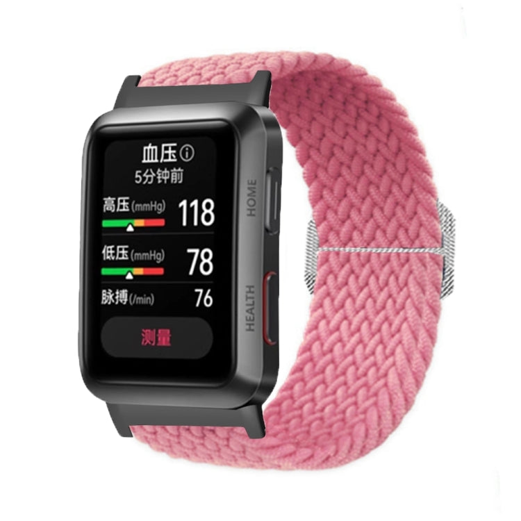 For Huawei Watch D Adjustable Woven Nylon Watch Band(Pink) - Watch Bands by PMC TechLife | Online Shopping South Africa | PMC TechLife